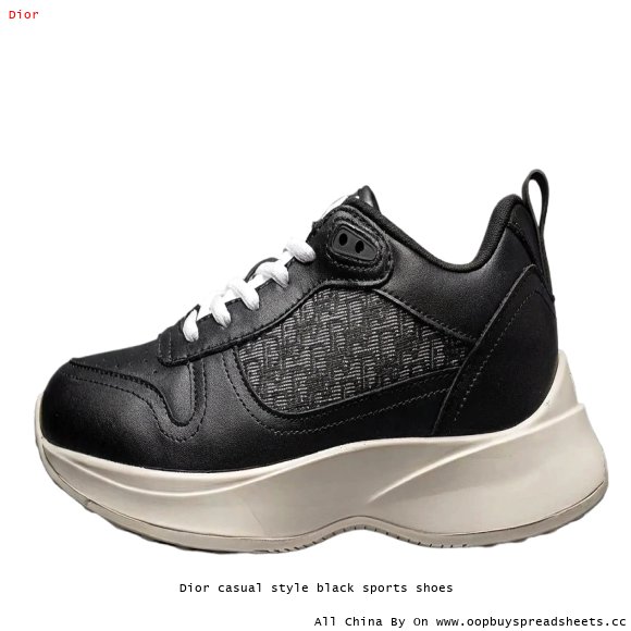 Dior casual style black sports shoes