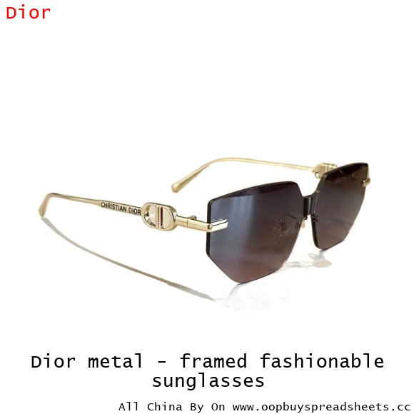 Dior metal - framed fashionable sunglasses