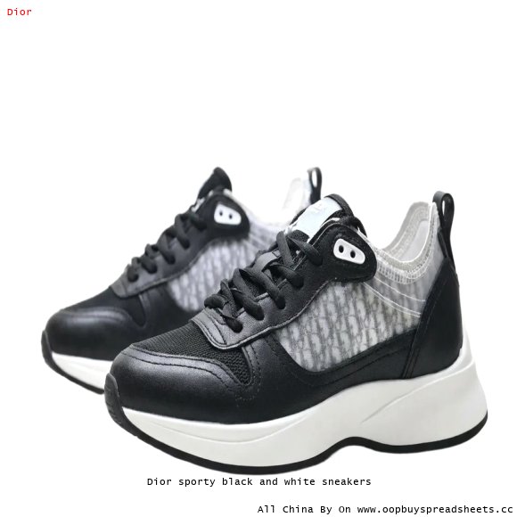 Dior sporty black and white sneakers