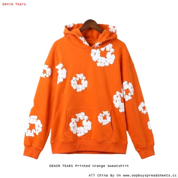 DENIM TEARS Printed Orange Sweatshirt
