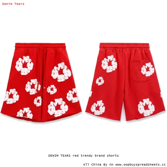DENIM TEARS red trendy brand shorts