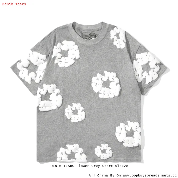 DENIM TEARS Flower Grey Short-sleeve