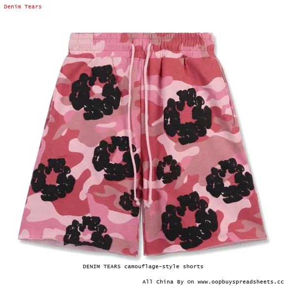 DENIM TEARS camouflage-style shorts
