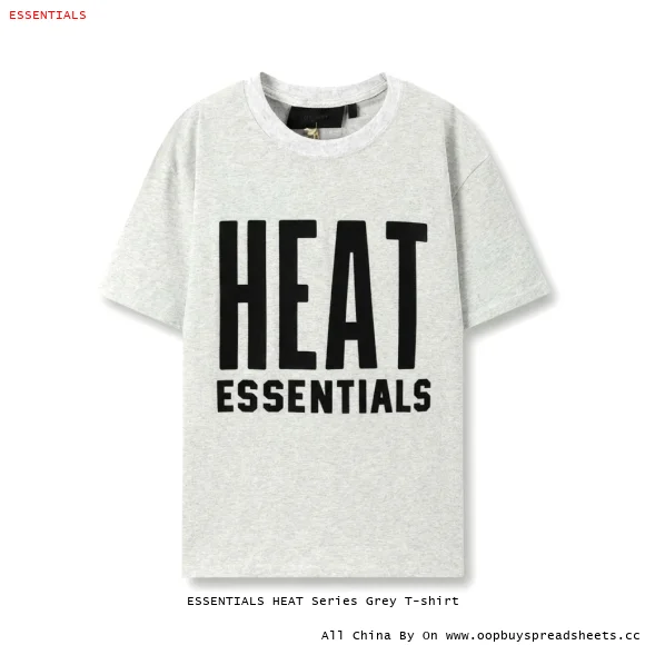 ESSENTIALS HEAT Series Grey T-shirt