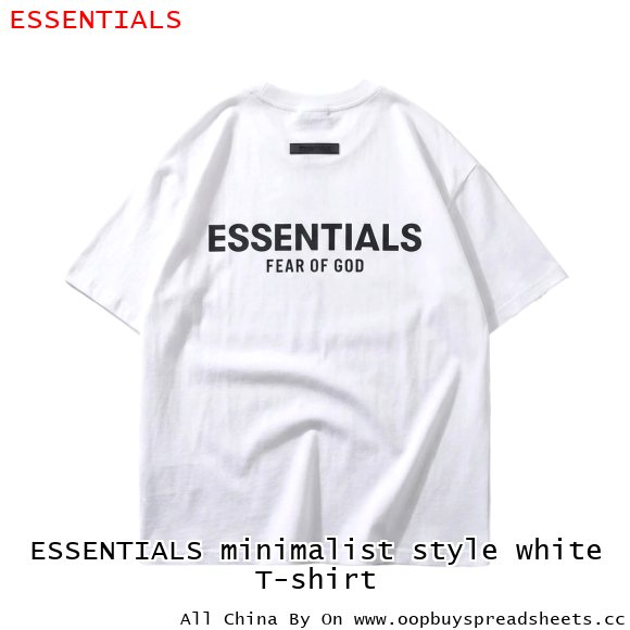ESSENTIALS minimalist style white T-shirt