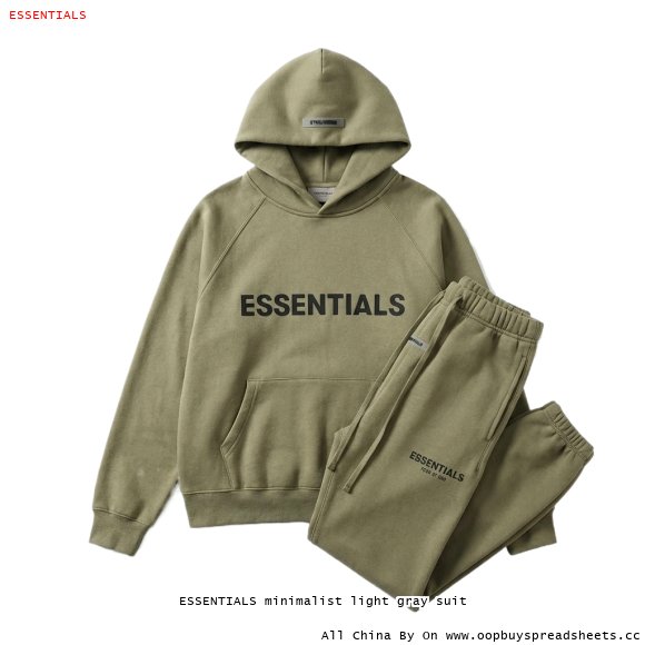 ESSENTIALS minimalist light gray suit