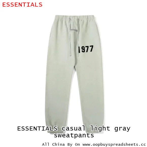ESSENTIALS casual light gray sweatpants