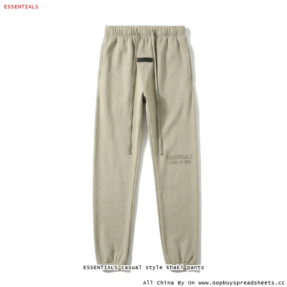 ESSENTIALS casual style khaki pants