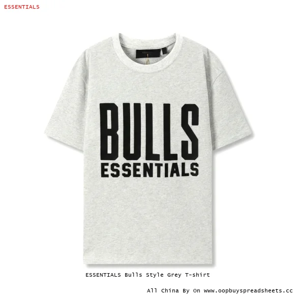 ESSENTIALS Bulls Style Grey T-shirt