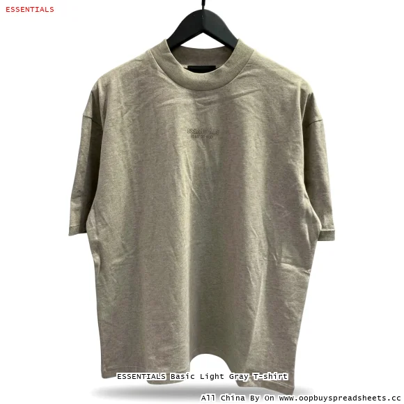 ESSENTIALS Basic Light Gray T-shirt