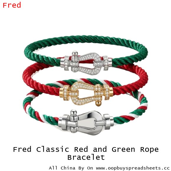 Fred Classic Red and Green Rope Bracelet