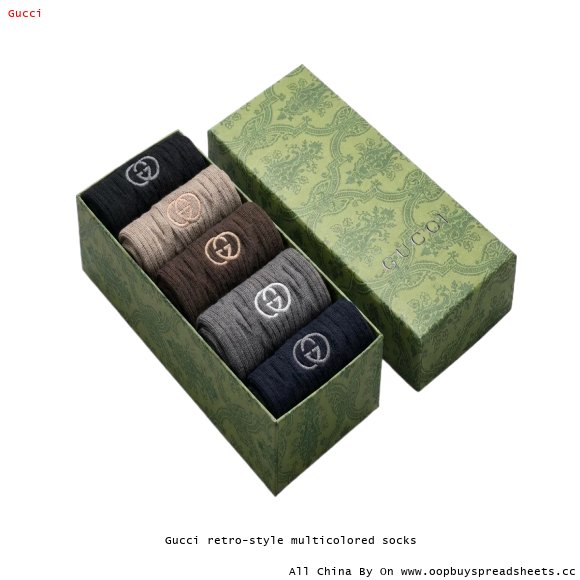Gucci retro-style multicolored socks