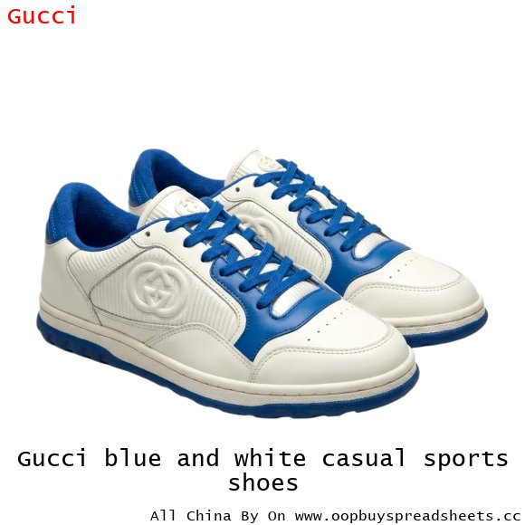 Gucci blue and white casual sports shoes
