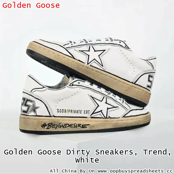 Golden Goose Dirty Sneakers, Trend, White