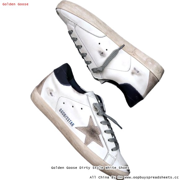 Golden Goose Dirty Style White Shoes