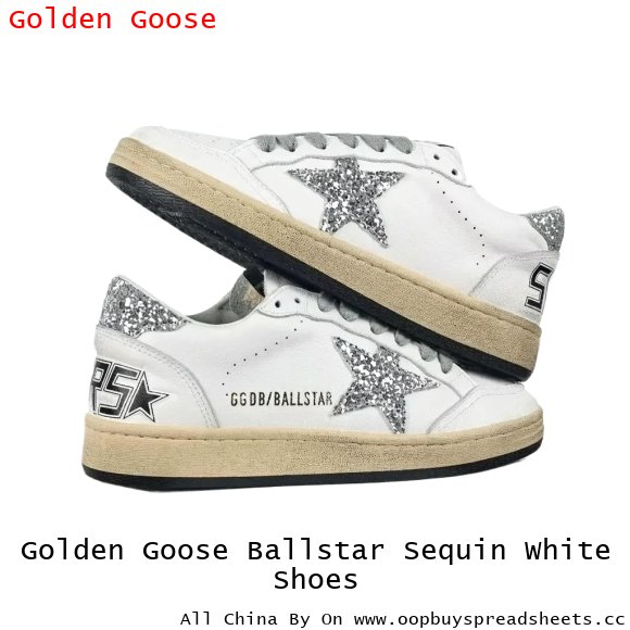 Golden Goose Ballstar Sequin White Shoes