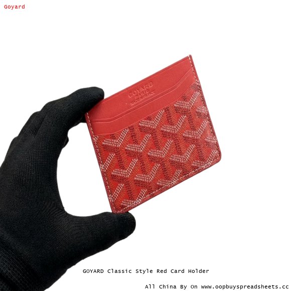 GOYARD Classic Style Red Card Holder