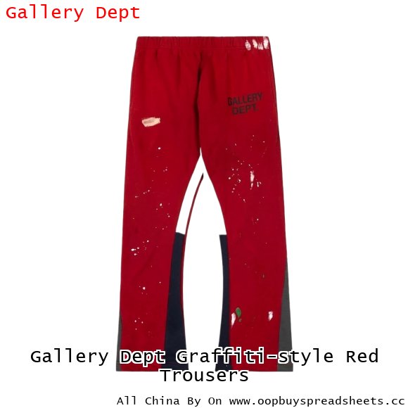 Gallery Dept Graffiti-style Red Trousers