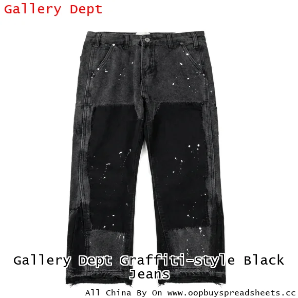 Gallery Dept Graffiti-style Black Jeans