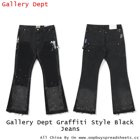 Gallery Dept Graffiti Style Black Jeans