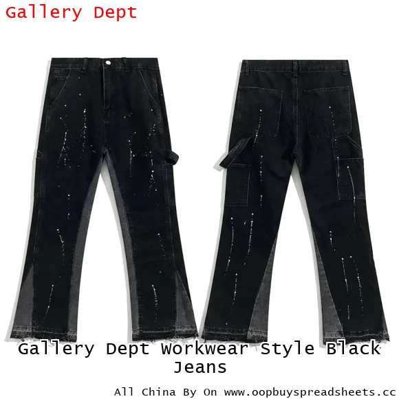 Gallery Dept Workwear Style Black Jeans