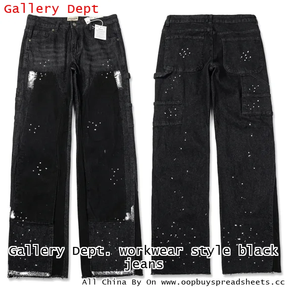 Gallery Dept. workwear style black jeans