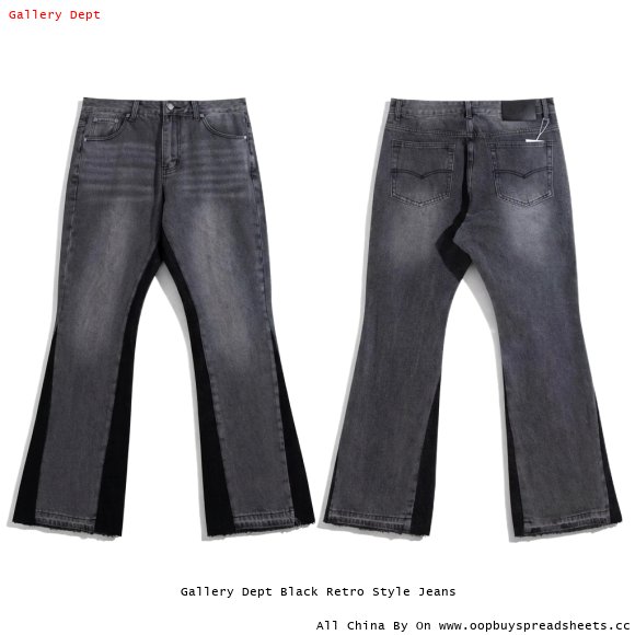 Gallery Dept Black Retro Style Jeans