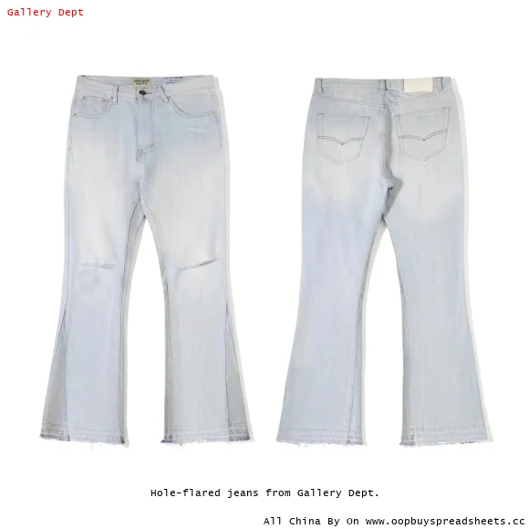 Hole-flared jeans from Gallery Dept.