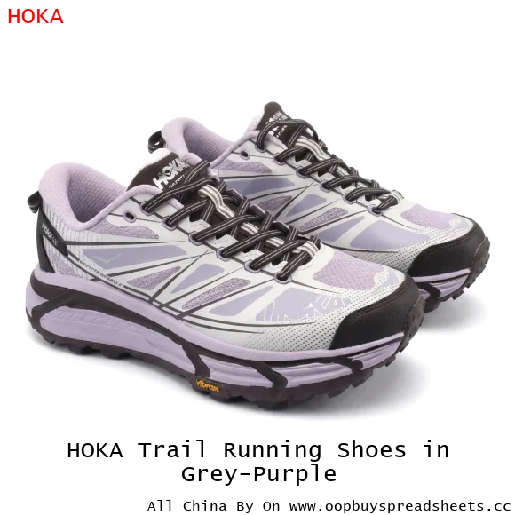 HOKA Trail Running Shoes in Grey-Purple