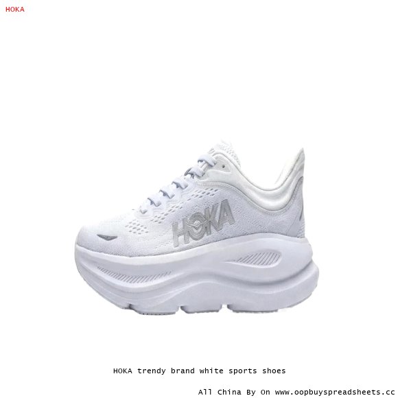 HOKA trendy brand white sports shoes