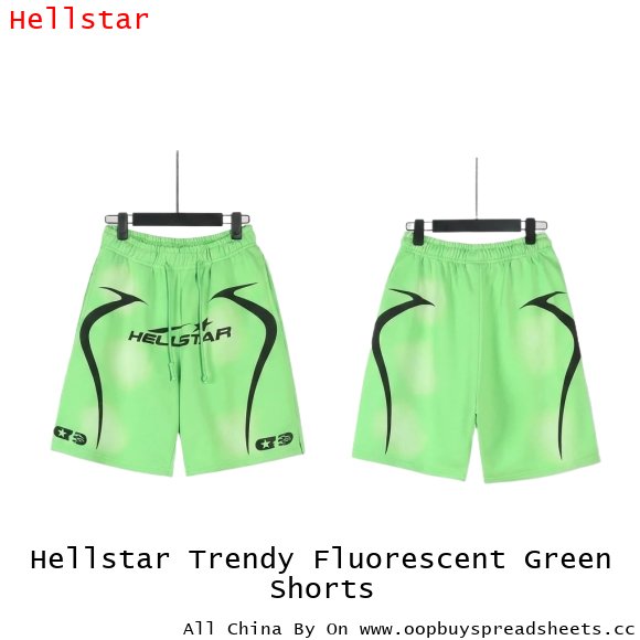 Hellstar Trendy Fluorescent Green Shorts
