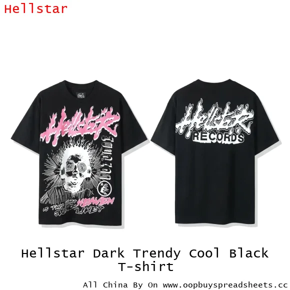 Hellstar Dark Trendy Cool Black T-shirt