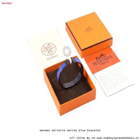 Hermes Sellerie series blue bracelet