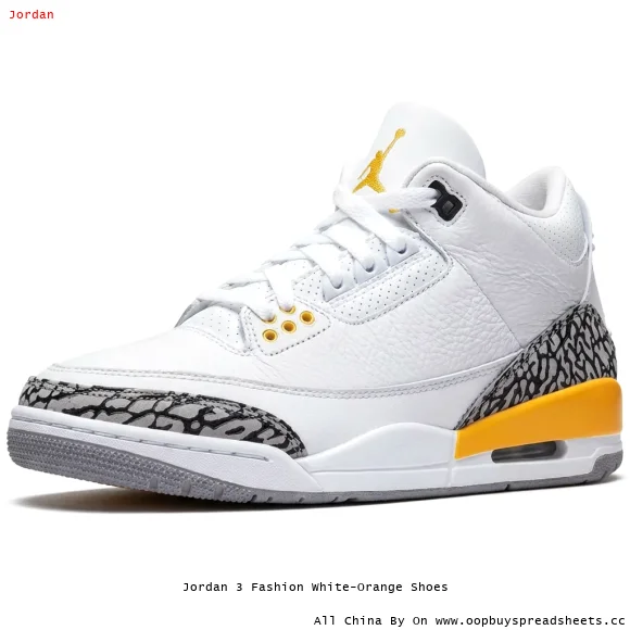 Jordan 3 Fashion White-Orange Shoes