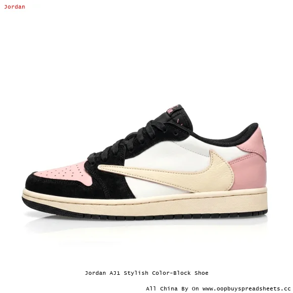 Jordan AJ1 Stylish Color-Block Shoe