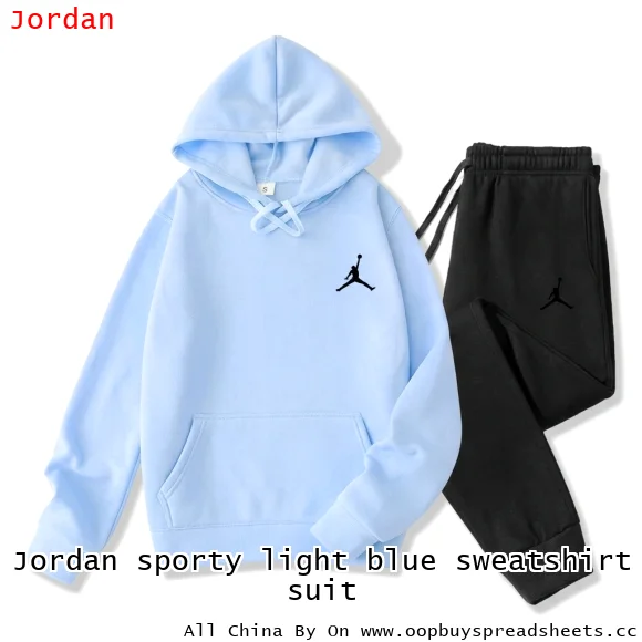 Jordan sporty light blue sweatshirt suit
