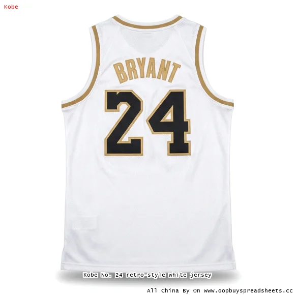 Kobe No. 24 retro-style white jersey