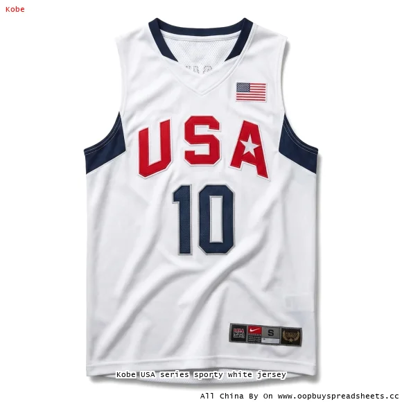 Kobe USA series sporty white jersey