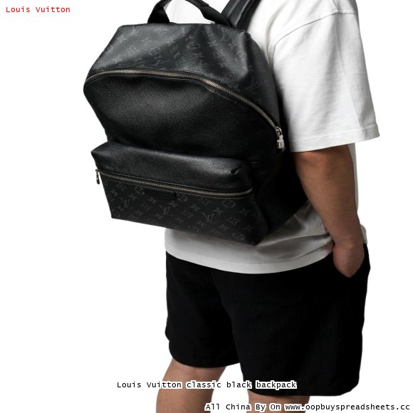 Louis Vuitton classic black backpack