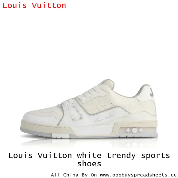 Louis Vuitton white trendy sports shoes