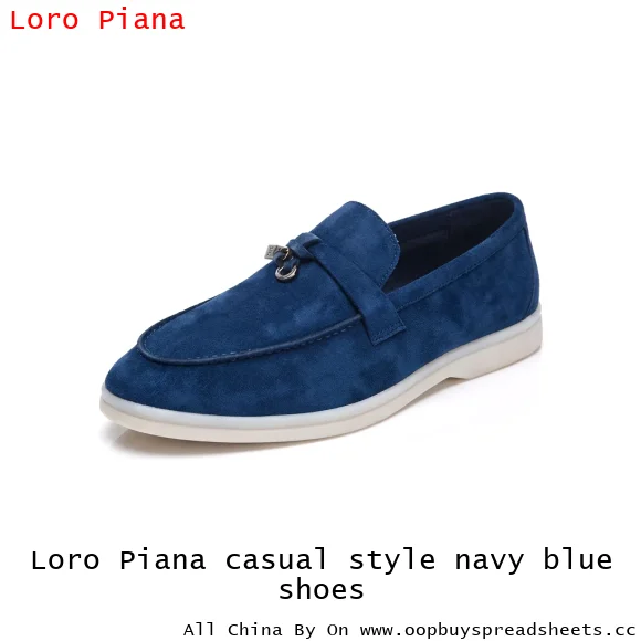 Loro Piana casual style navy blue shoes