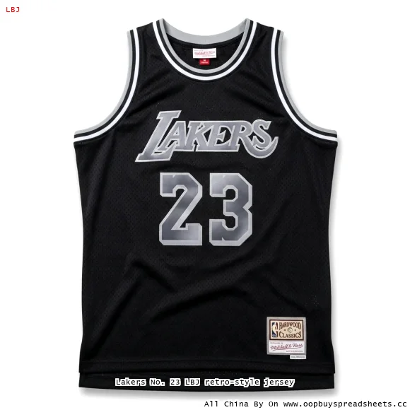Lakers No. 23 LBJ retro-style jersey