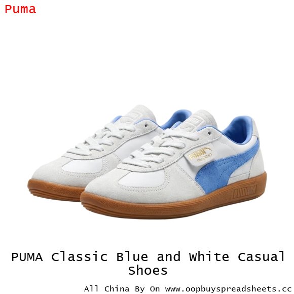 PUMA Classic Blue and White Casual Shoes