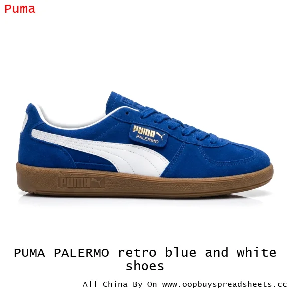 PUMA PALERMO retro blue and white shoes