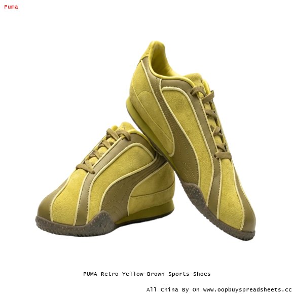 PUMA Retro Yellow-Brown Sports Shoes