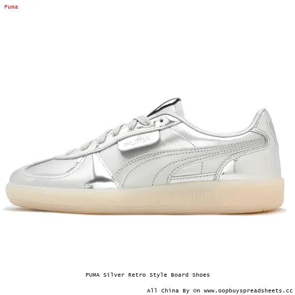 PUMA Silver Retro Style Board Shoes