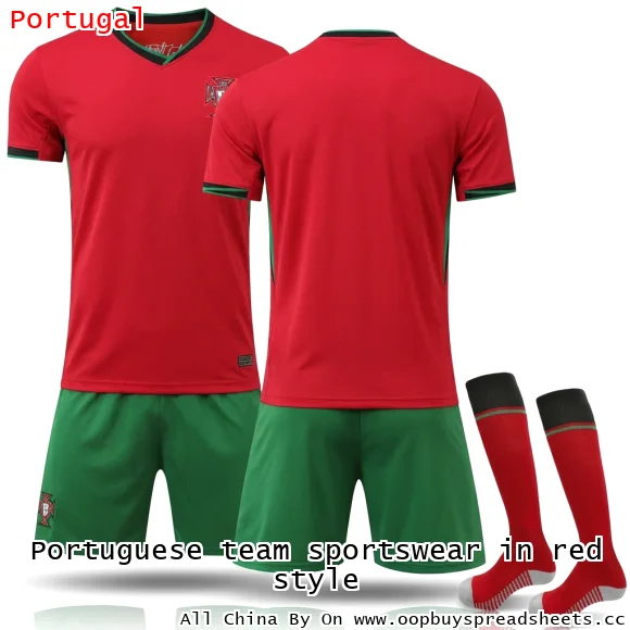 Portuguese team sportswear in red style