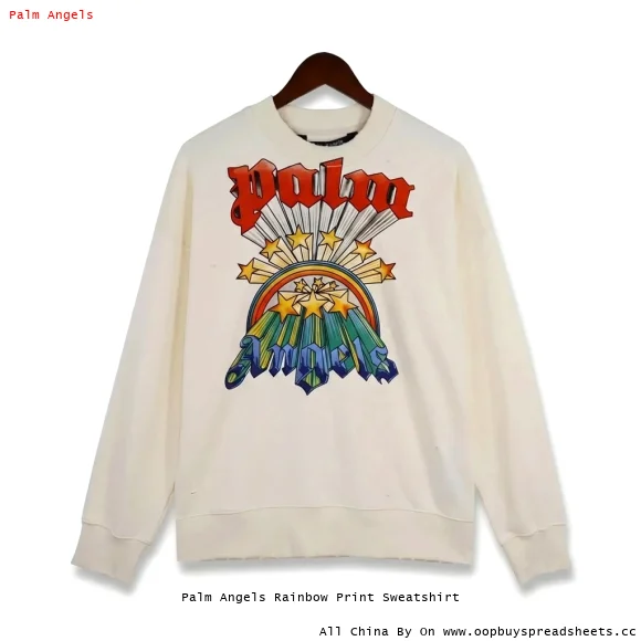 Palm Angels Rainbow Print Sweatshirt