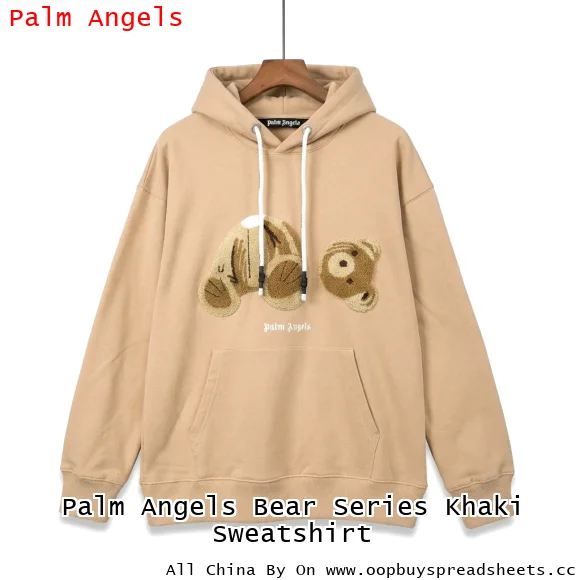Palm Angels Bear Series Khaki Sweatshirt