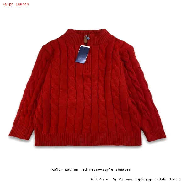 Ralph Lauren red retro-style sweater